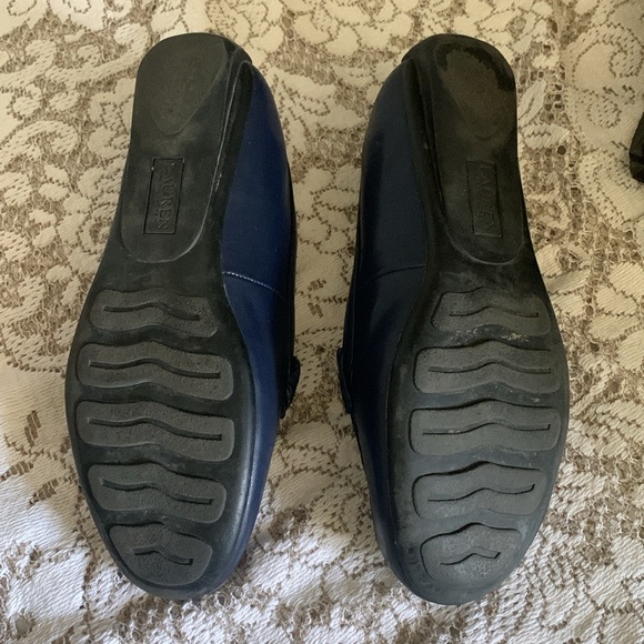 Lauren Ralph Lauren size 8 Loafers Navy Blue Leather - Picture 3 of 4
